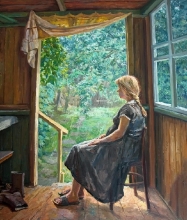 Spring Rain - oil, canvas