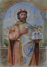 Yaroslav The Wize - pastel, paper