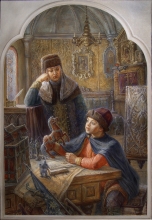 Childhood Of Peter I - oil, canvas
