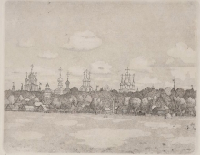 Borisoglebsky - etching, paper